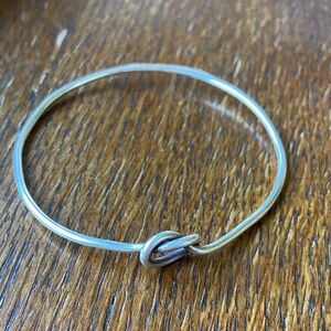 Modernist Sterling Silver Knot Bangle